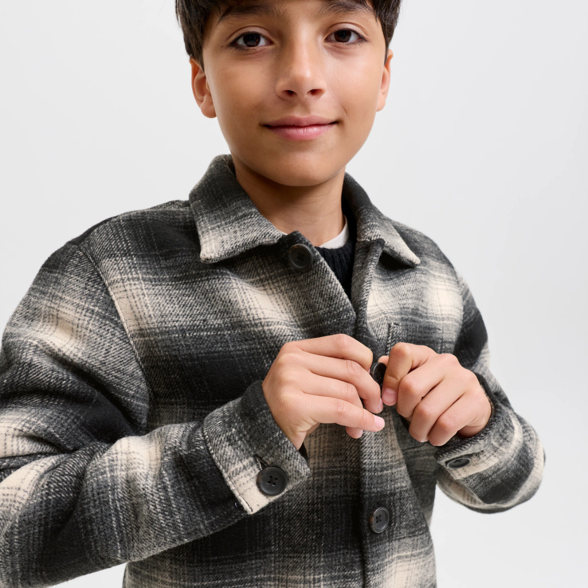 Jack & Jones - Overshirt Soho Ollie Asphalt Checks