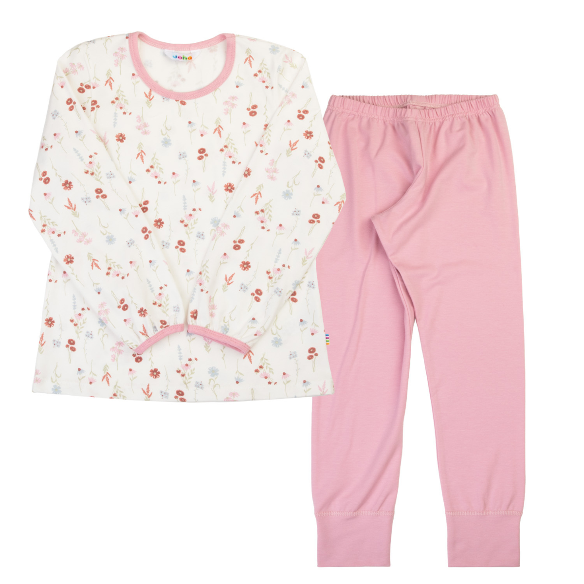 Joha - Pysjamas 2-delt Villblomst Offwhite/ Rosa