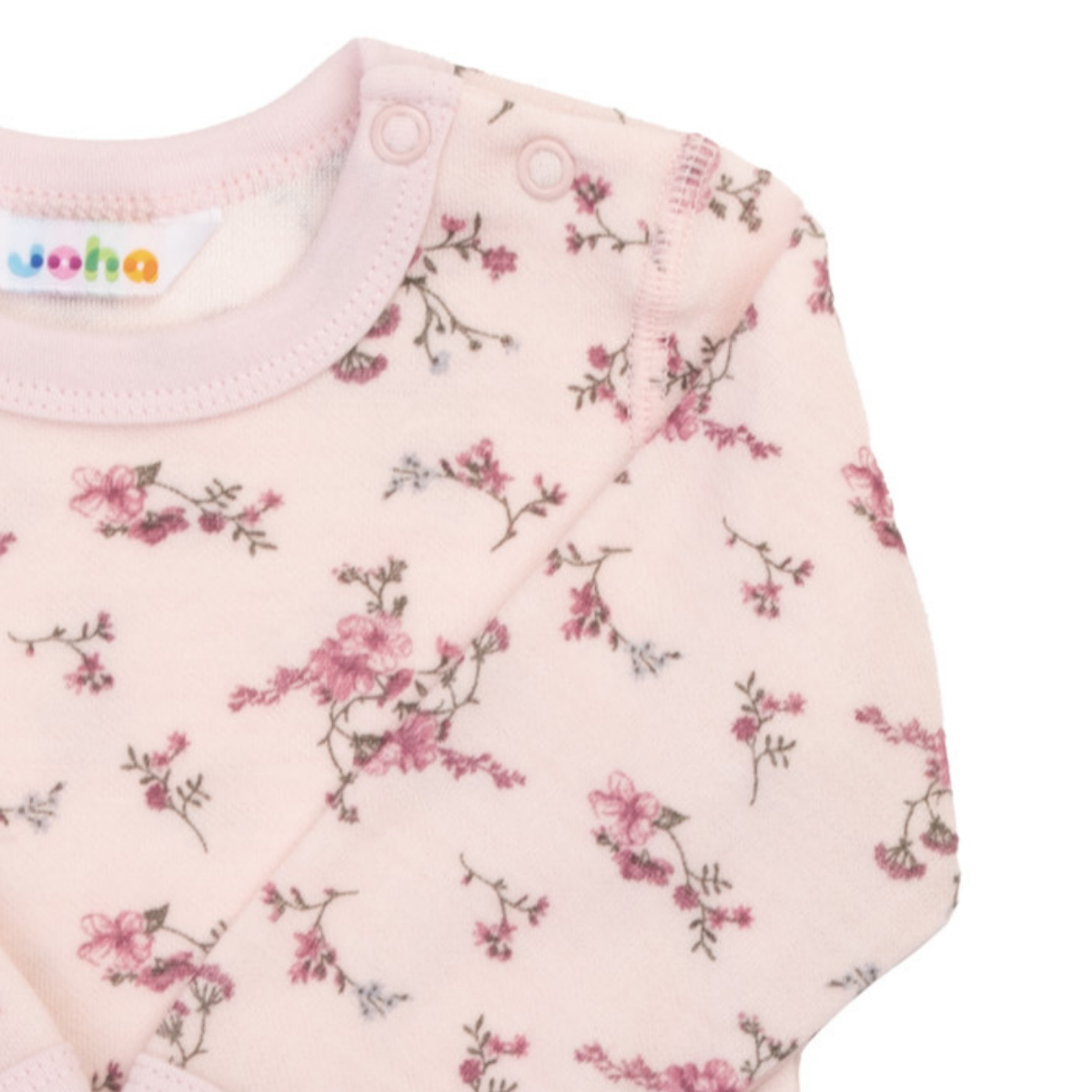 Joha - Trøye i Ull og Bambus Blomst Lys Rosa