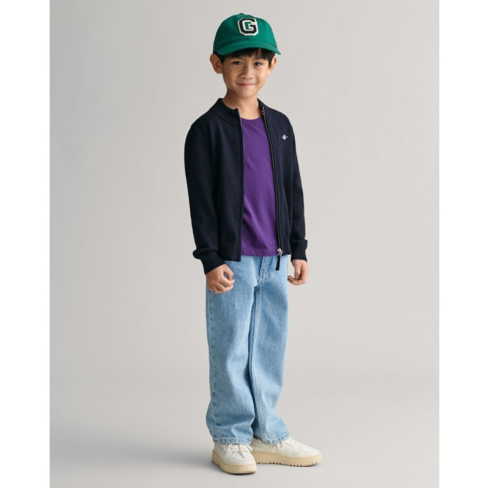 Gant - Cardigan Shield Cotton Zip Evening Blue