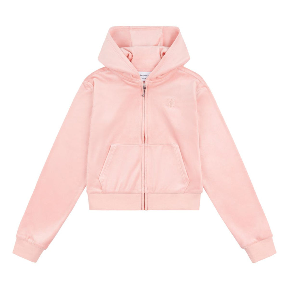 Juicy Couture - Velourjakke Tonal Zip Hoodie Peach Amber