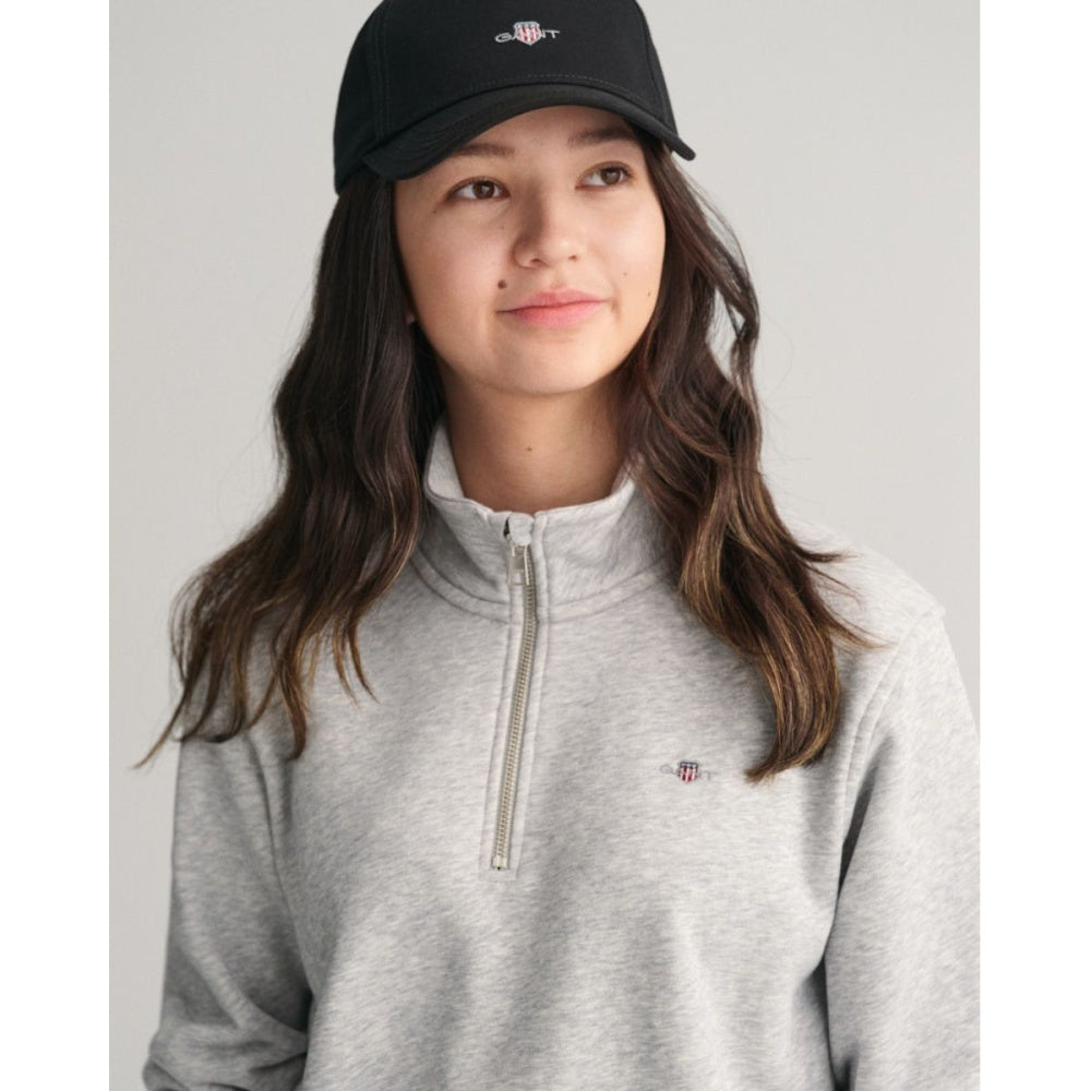 Gant - Genser Jr Shield Half Zip Light Grey Melange