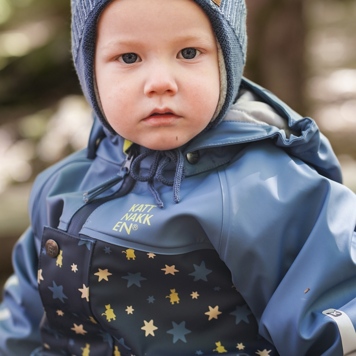 Kattnakken - Vinterregndress Baby Pytt Blå Horisont