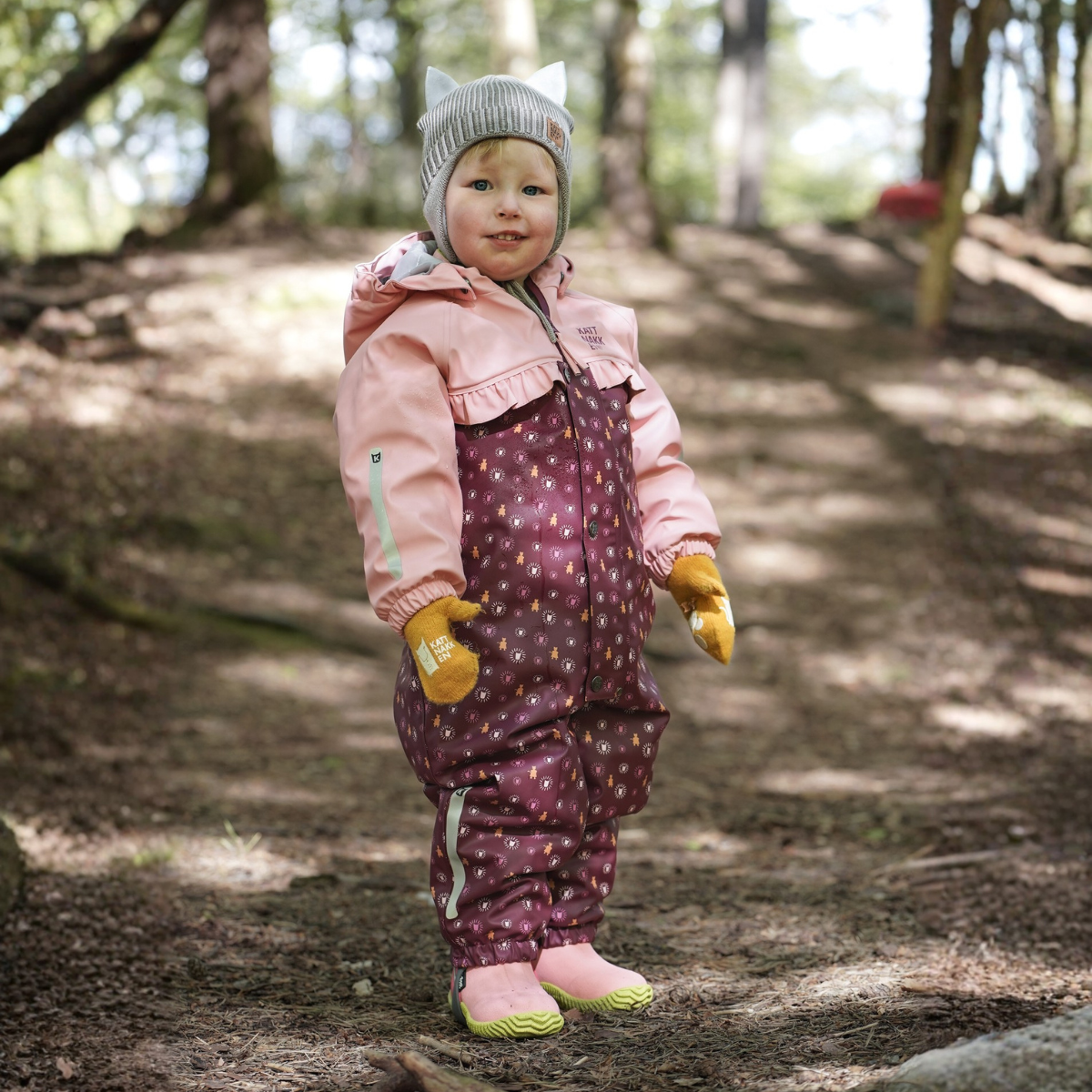 Kattnakken - Vinterregndress Baby Pytt Rosa Krystall