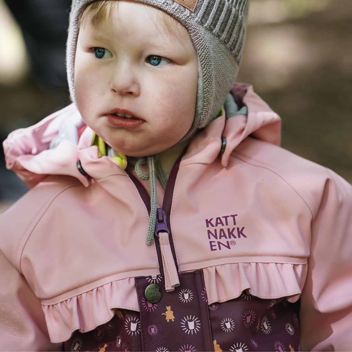 Kattnakken - Vinterregndress Baby Pytt Rosa Krystall