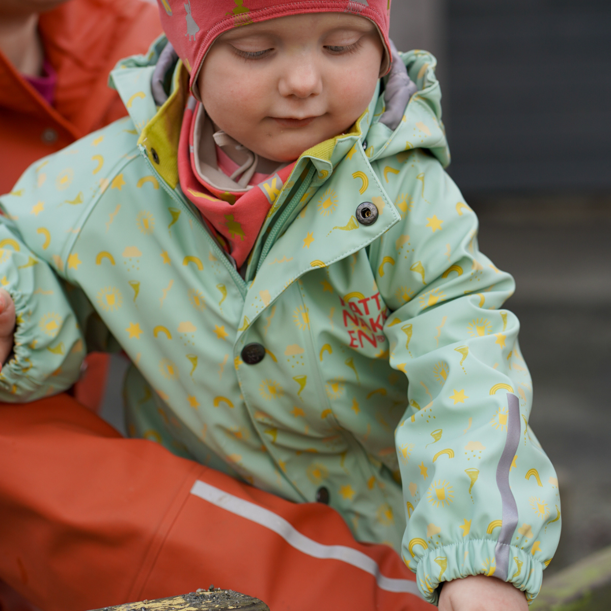Kattnakken - Babyregndress Dugg Jane Pistasj