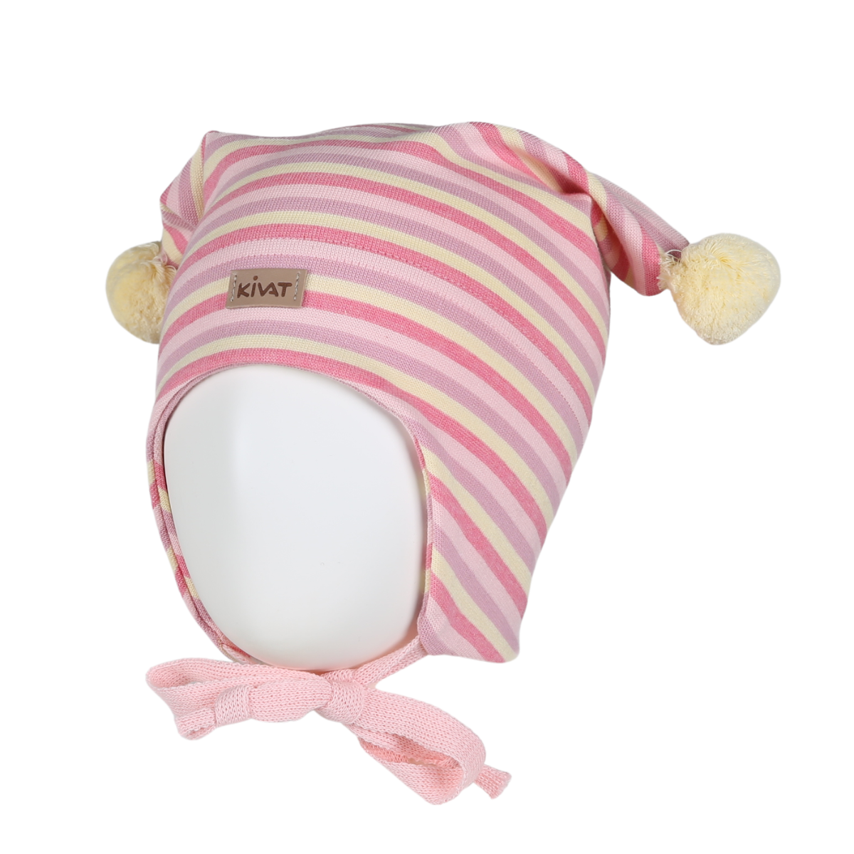 Kivat - Vårlue med Striper Rosa Tutti Frutti