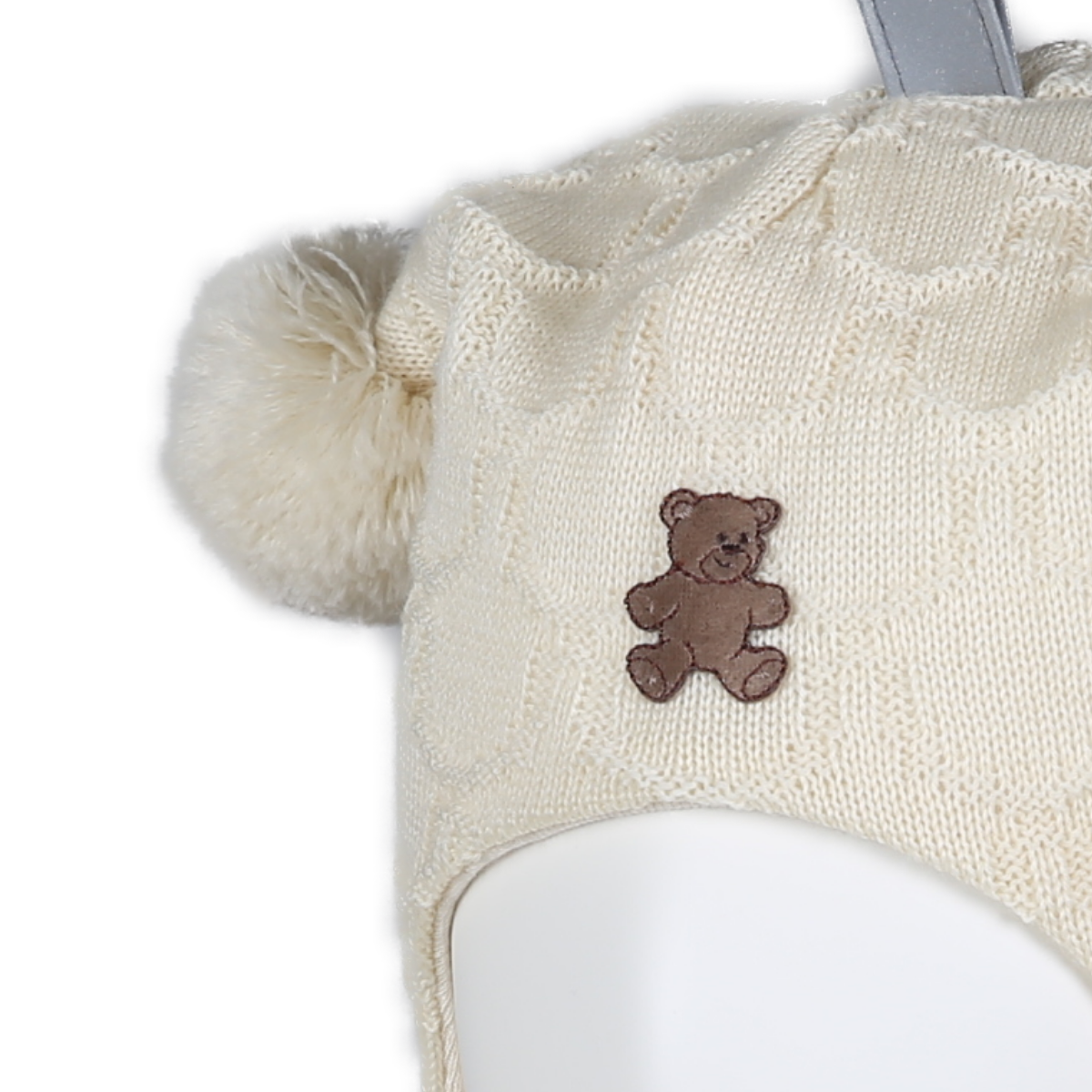 Kivat - Balaclava i Ull Struktur Dusker Bamse Offwhite