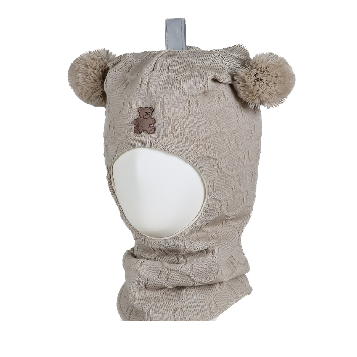 Kivat - Balaclava i Ull Struktur Dusker Bamse Latte