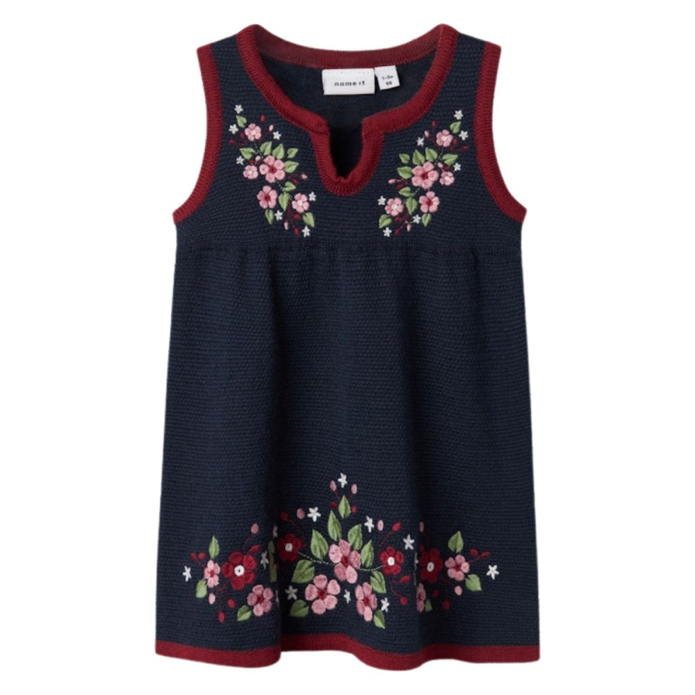 Name It - Festdrakt / Bunad til Baby Strikket Kjole Dark Sapphir