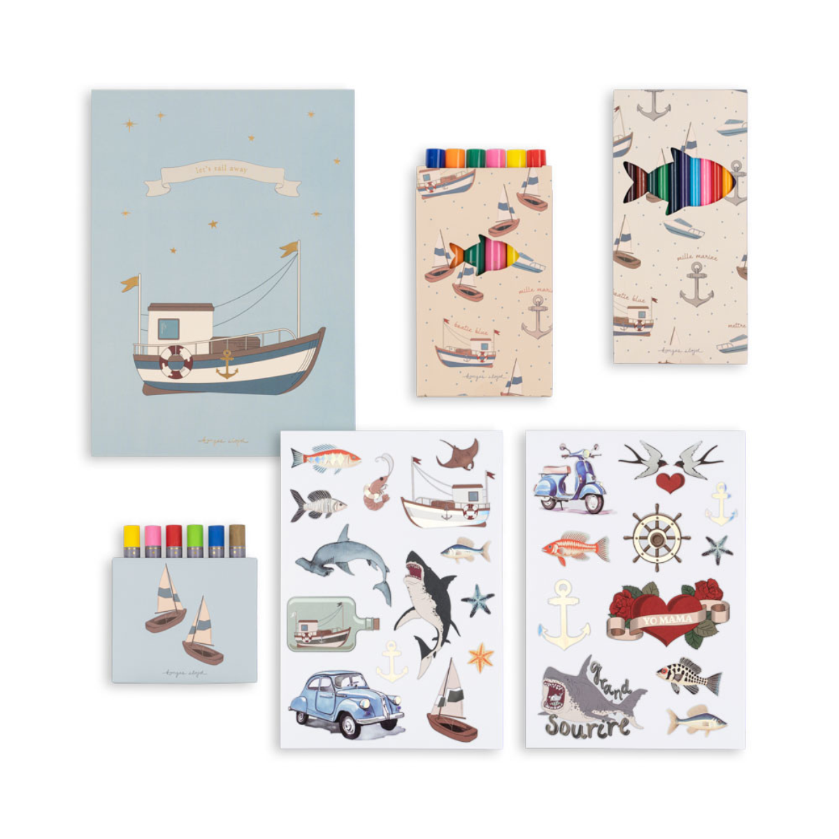 Konges Sløjd - Tegnekoffert Little Artist Sail Away