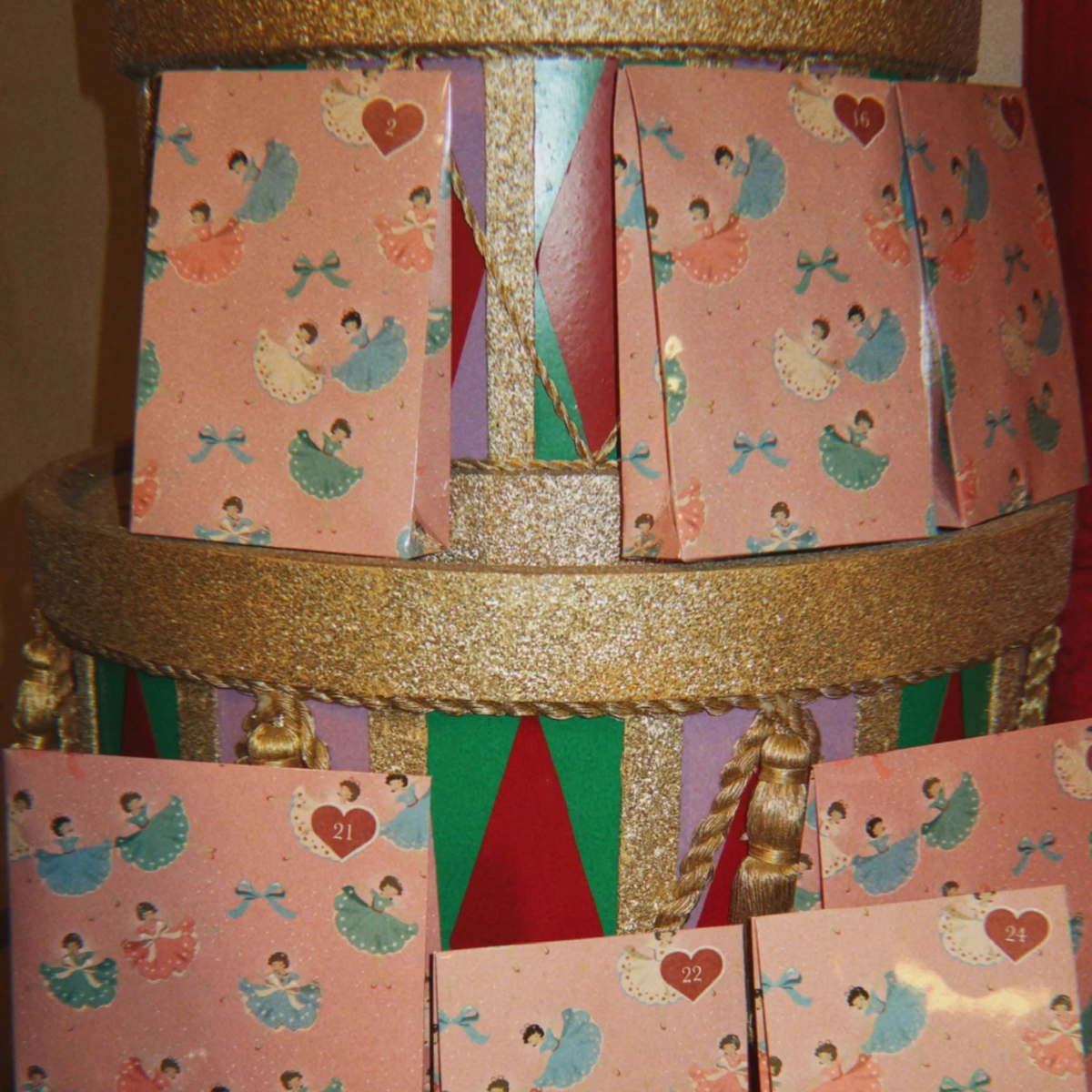 Konges Sløjd - Julekalender 24 stk Beige/ Pink