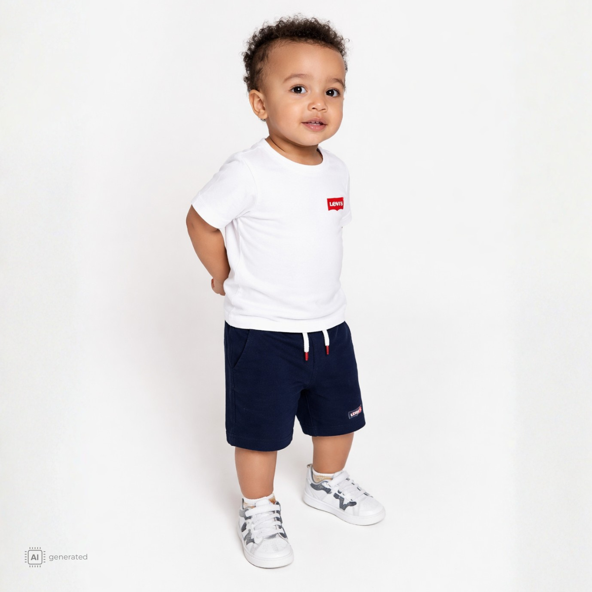 Levi's - Sett Baby Batwing Tee & Knit Shorts Bright White