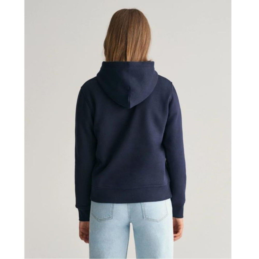 Gant - Hettegenser Tonal Shield Hoodie Evening Blue Jr