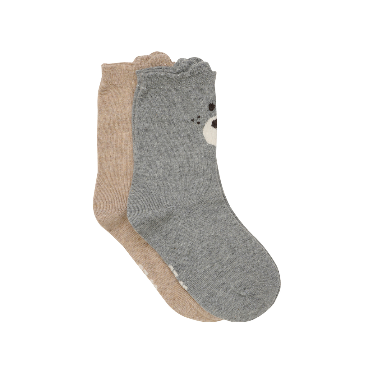 Minymo - Sokker 2-pk Bear Light Grey Melange