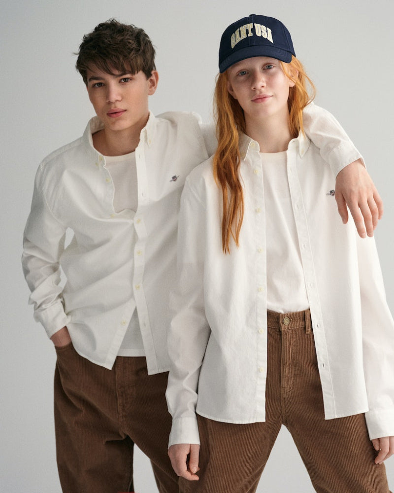 Gant - Skjorte Jr Shield Oxford White Jr