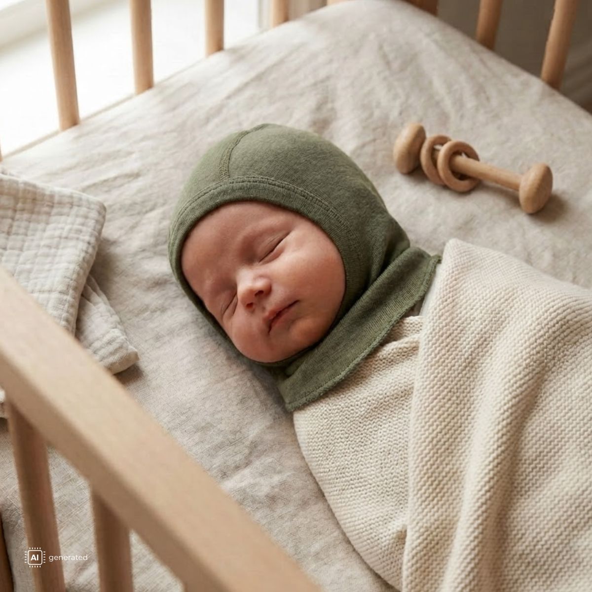 Name It - Balaclava i Ull Baby Willit Mulled Basil
