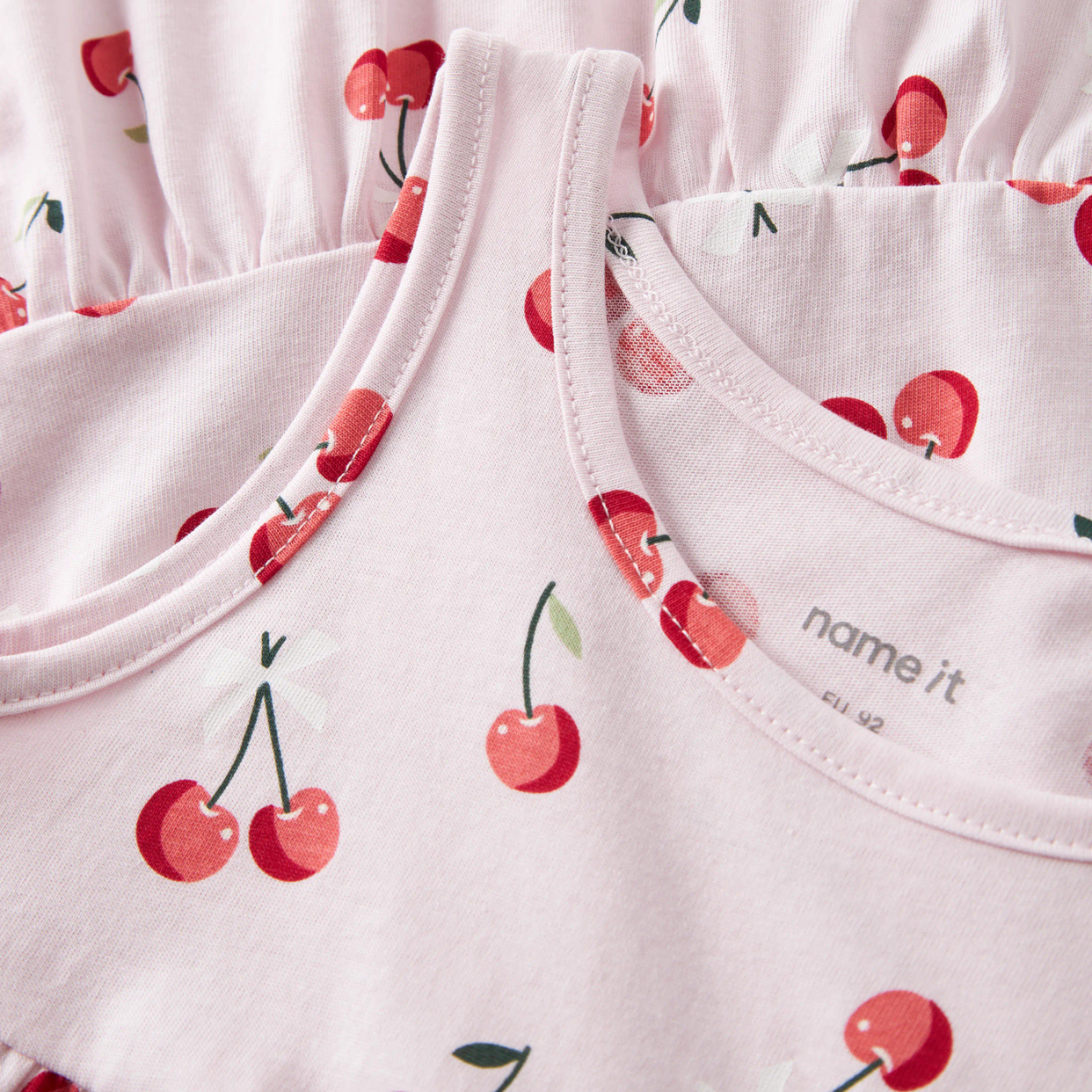 Name It - Kjole Vigga Cradle Pink Cherries