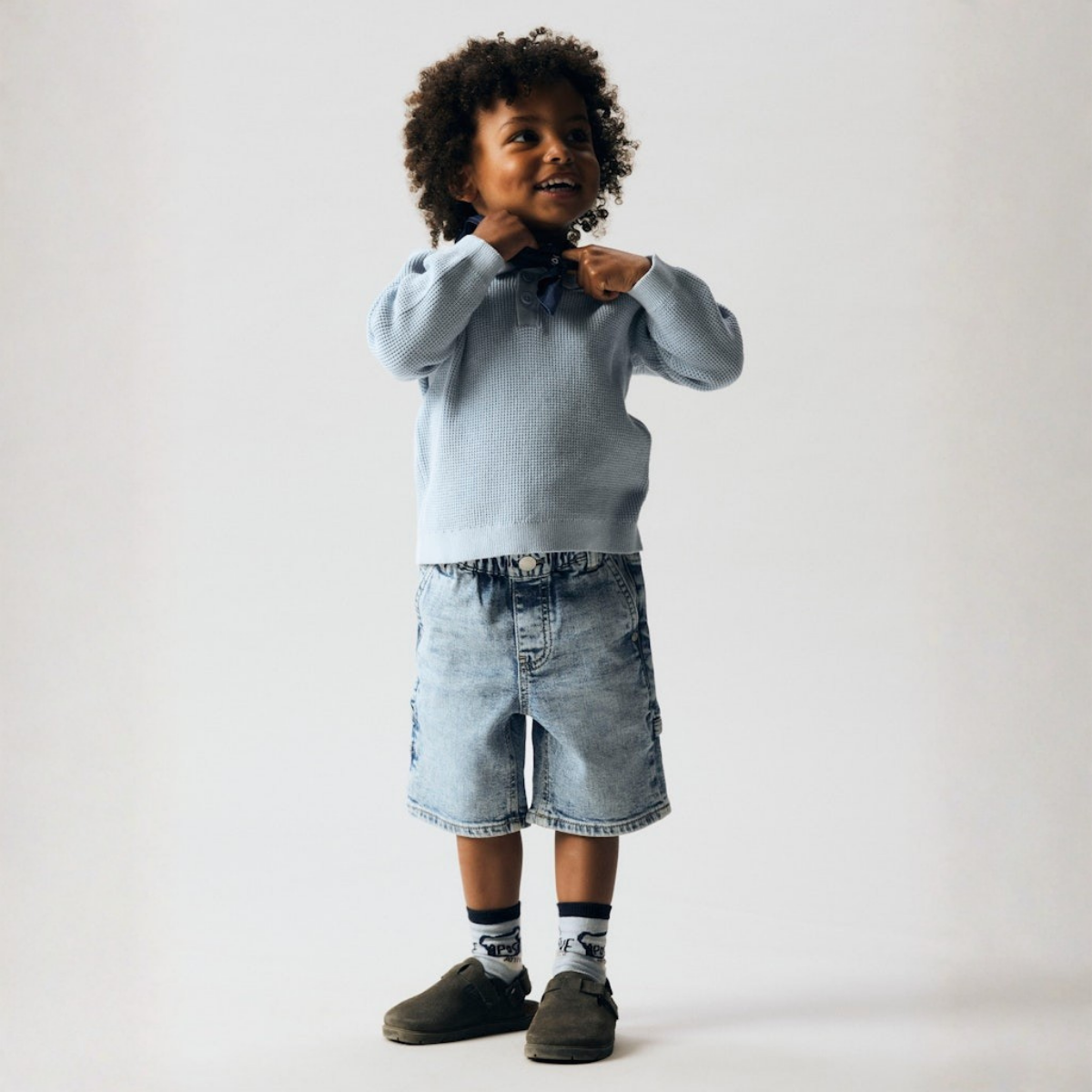 Name It - Genser med krage Fikal Blue Fog
