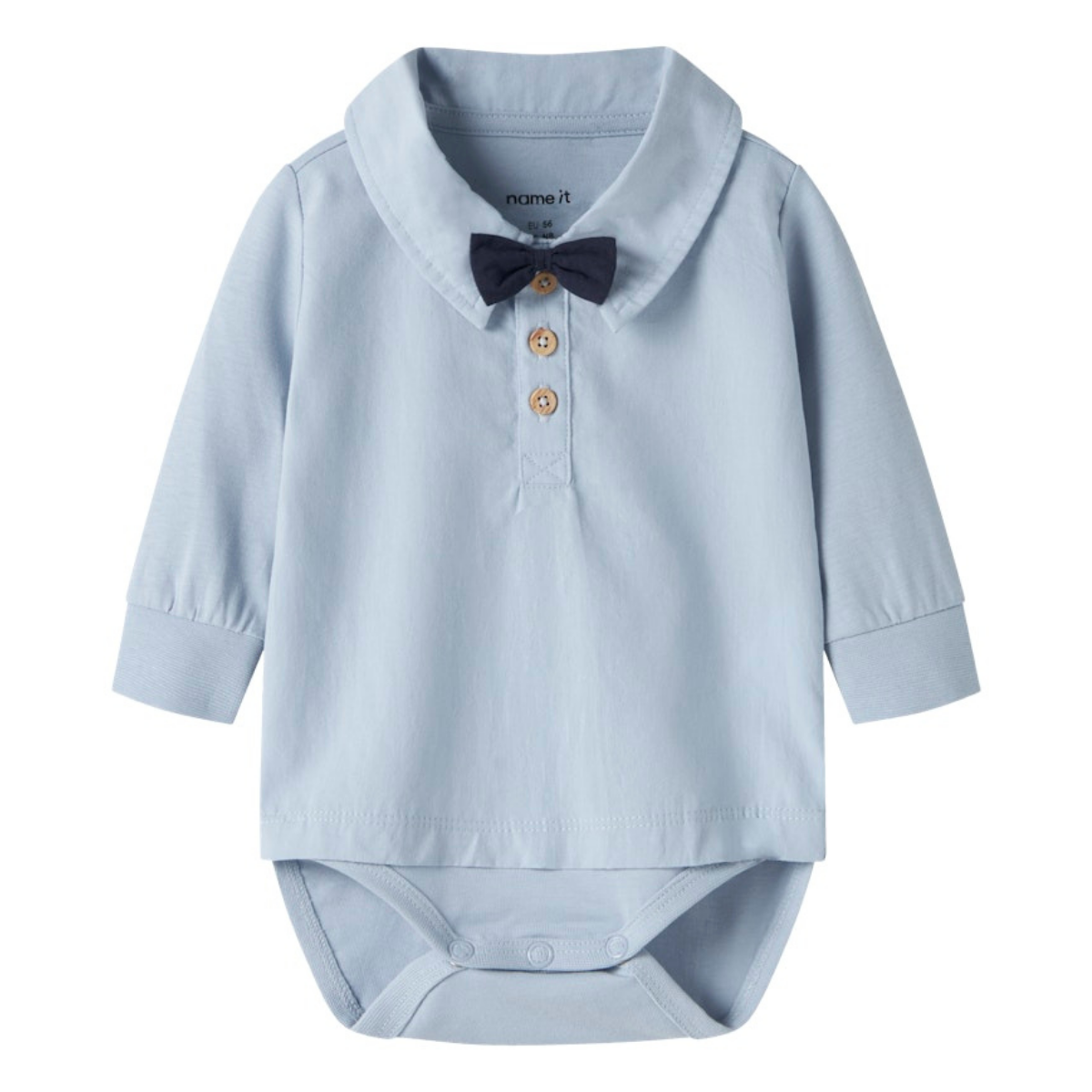 Name It - Skjortebody med Sløyfe Noller Blue Fog