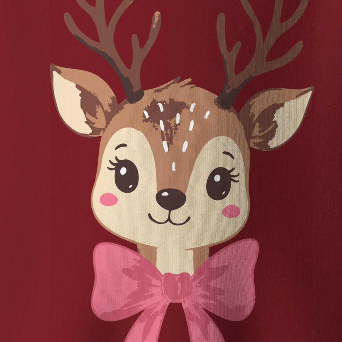 Name It - Julegenser Vertrud Reindeer Bow Red Dahlia