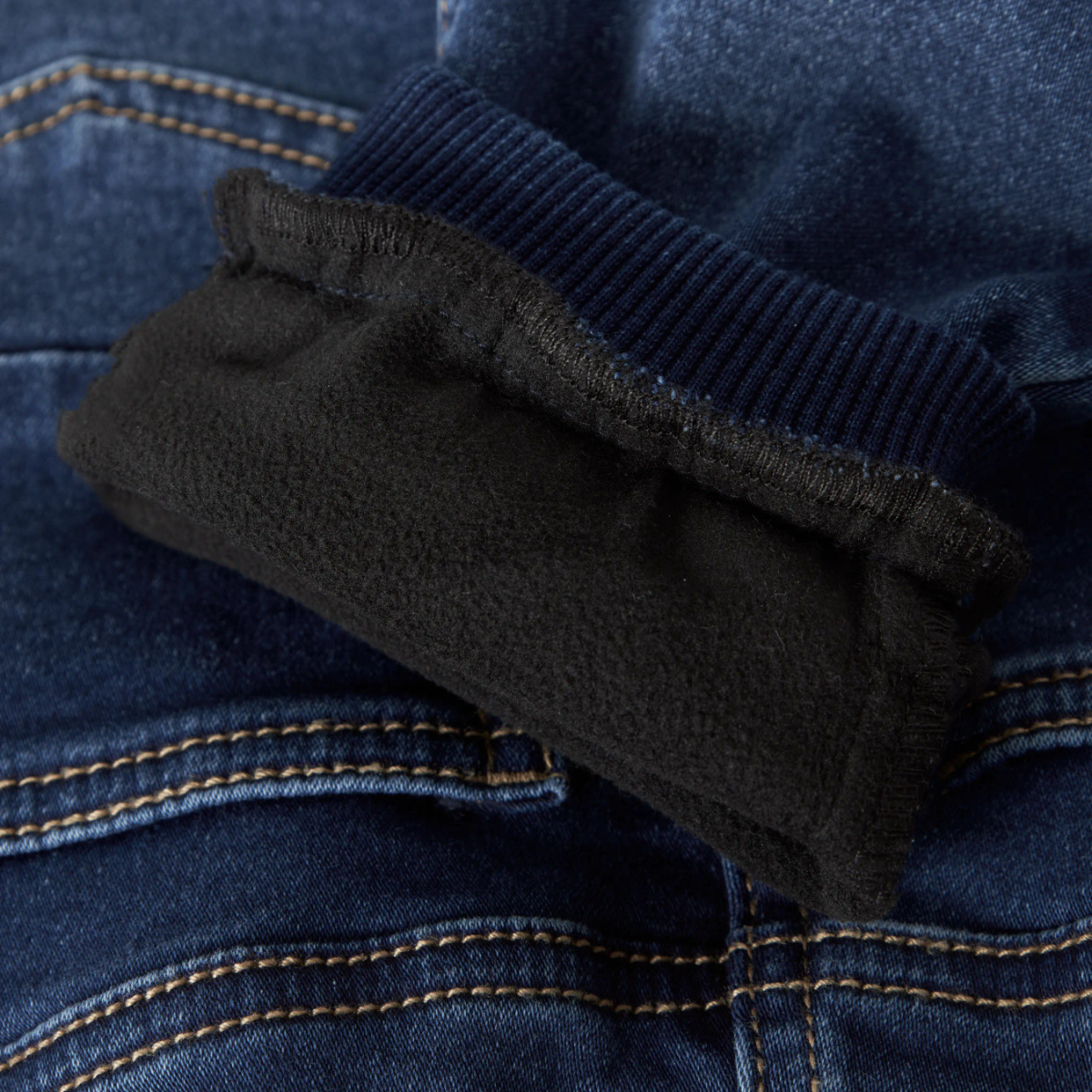 Name It - Bukse Ben Baggy Fleece Jeans Dark Blue Denim