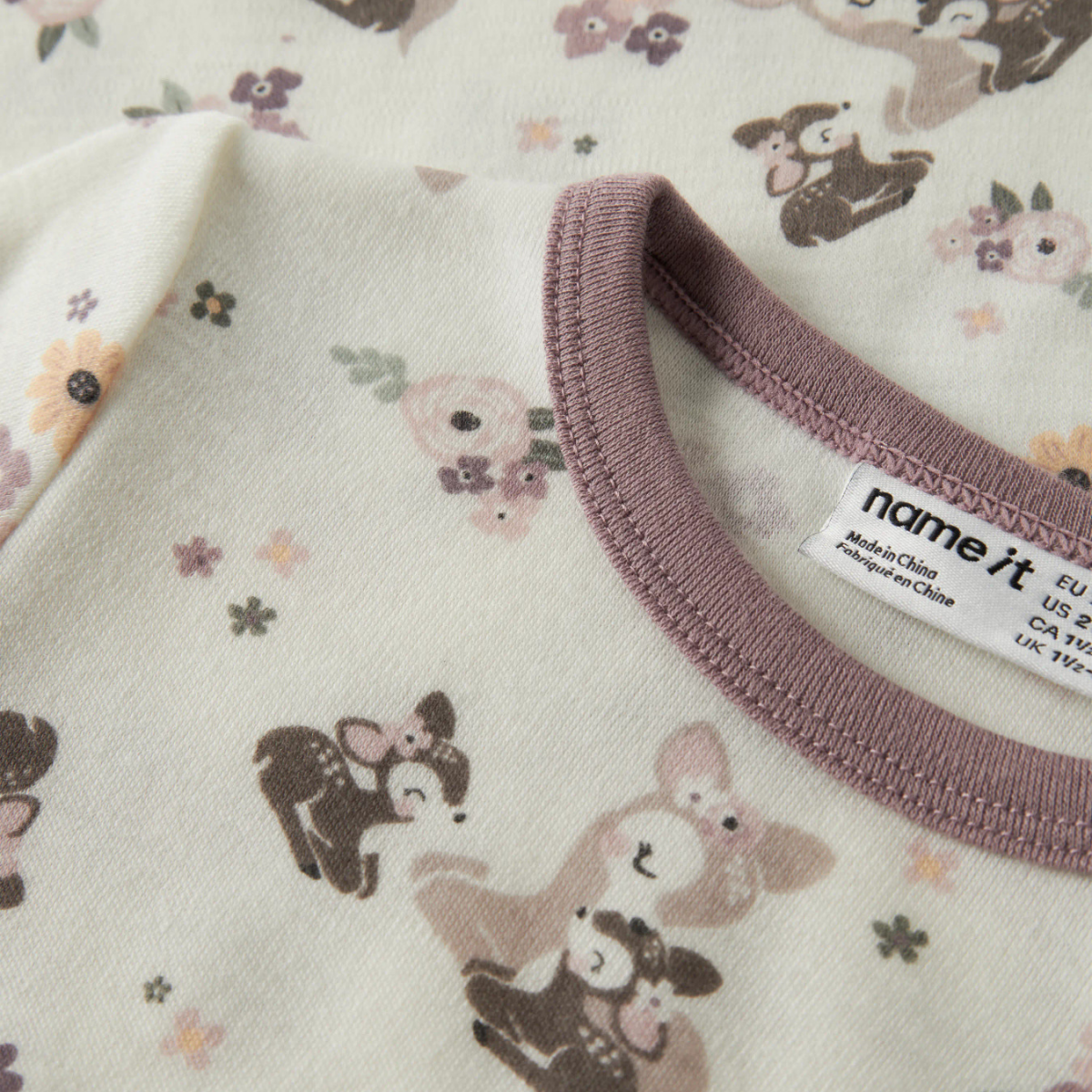 Name It - Ulltrøye Willit Snow White Bambi + Flower