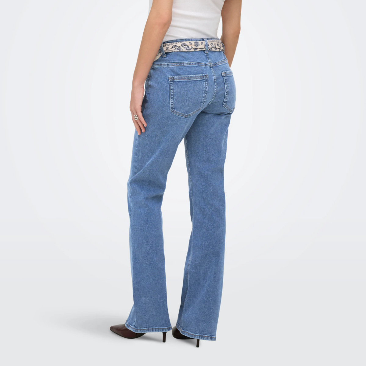 ONLY Maternity - Jeans Blush Flared Light Blue Denim