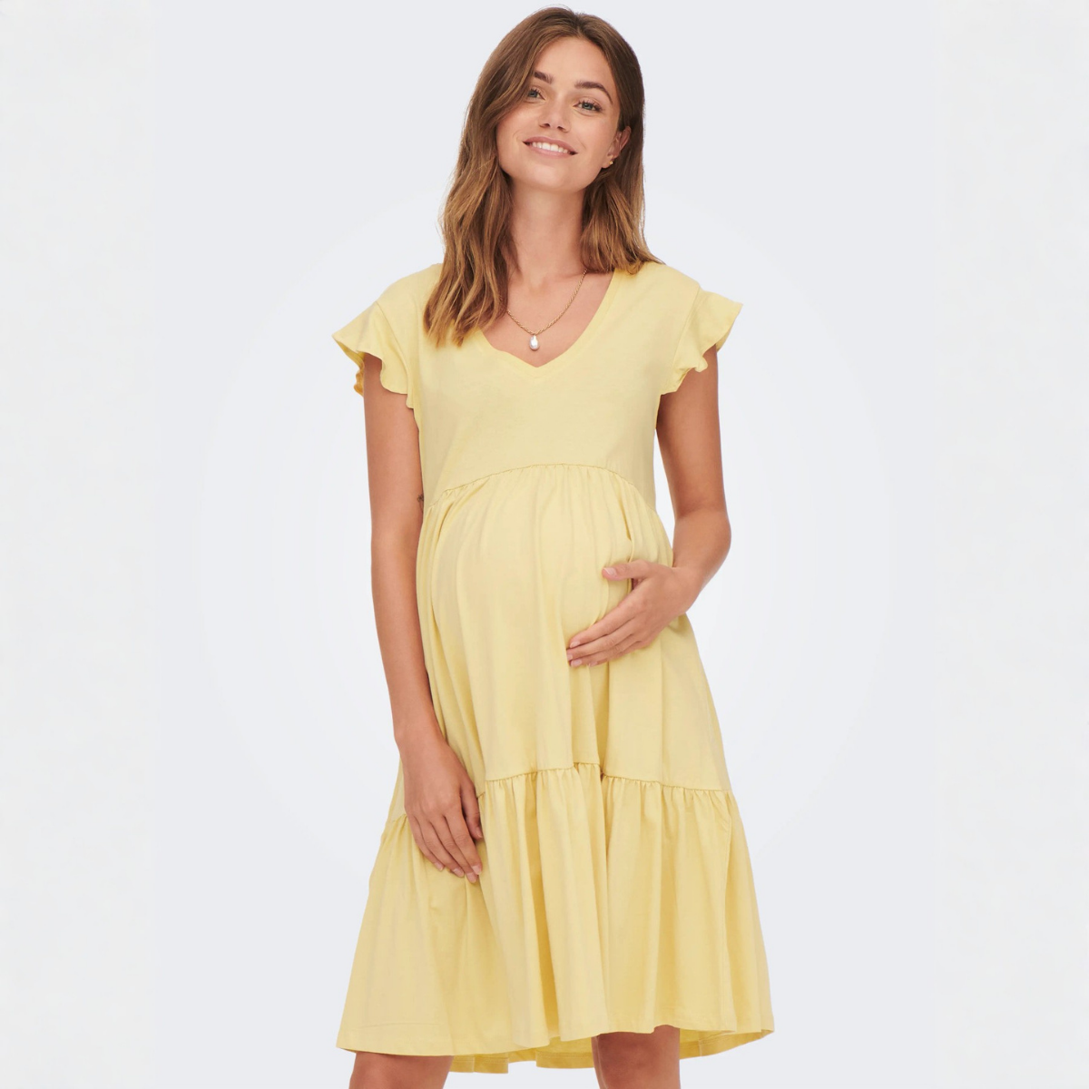 ONLY Maternity - Kjole Mamma May Life Frill Straw