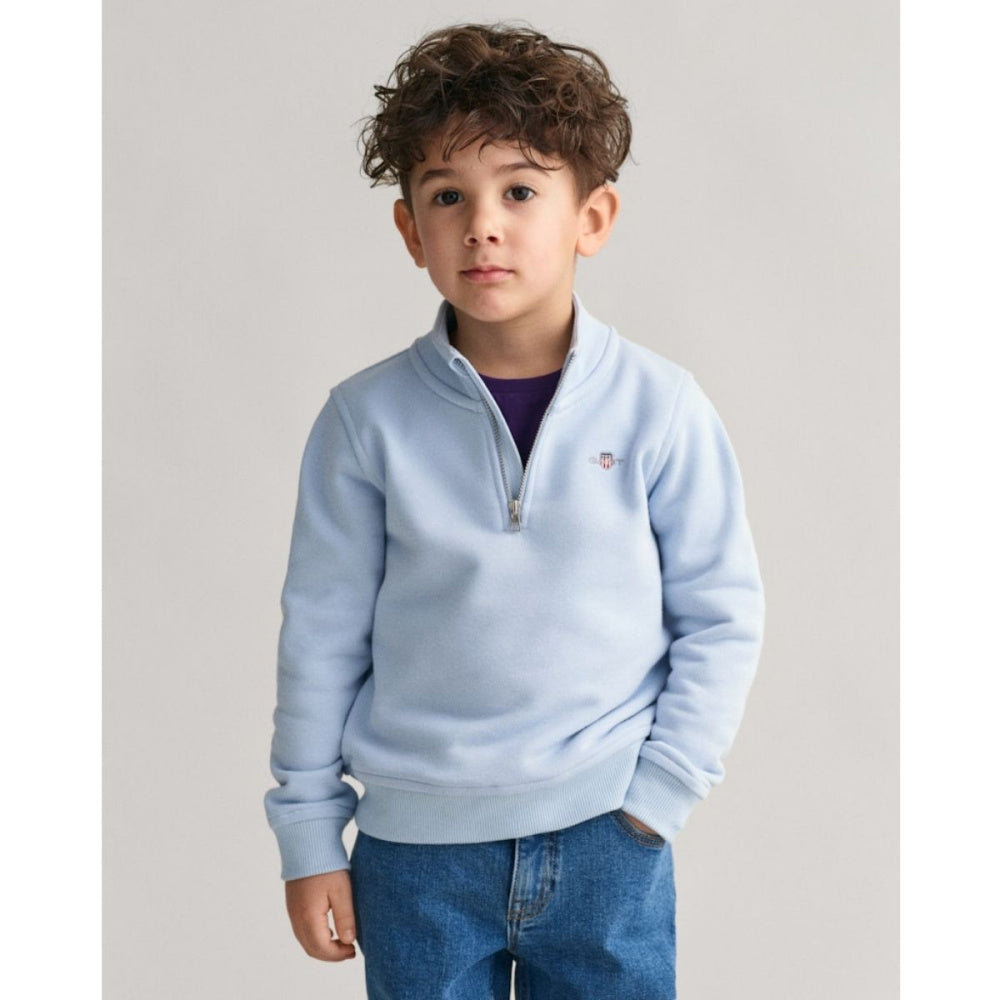 Gant - Genser Shield Half Zip Sweat Fresh Blue