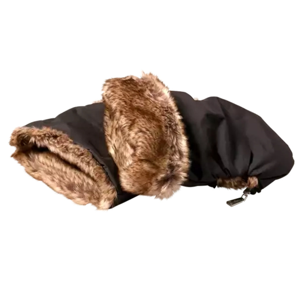 Tinkafu - Vognvotter Faux Fur Svart/Brun Zipper