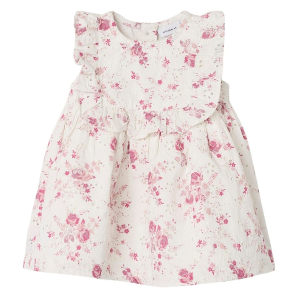 Name It - Kjole Baby Embroder Cloud Dancer