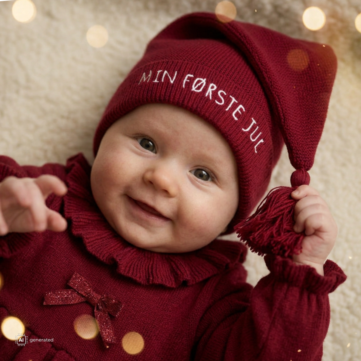 Hust and Claire - Nisselue "Min første jul" Fritzie Teaberry