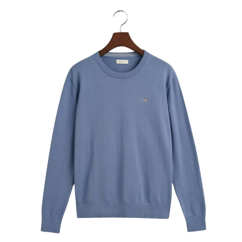 Gant - Genser Shield Classic C-Neck Muscari Blue