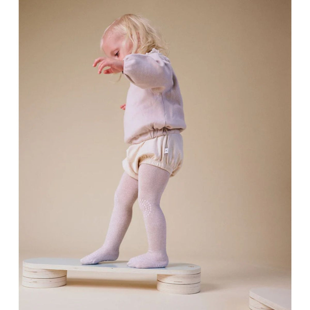 GoBabyGo - Strømpebukse Antiskli Bambus Ivory Glitter