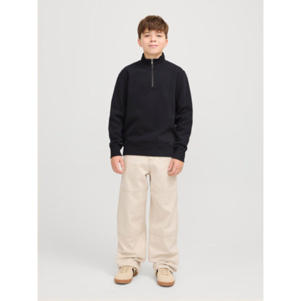 Jack & Jones - Genser Sweat Halfzip Bradley Black