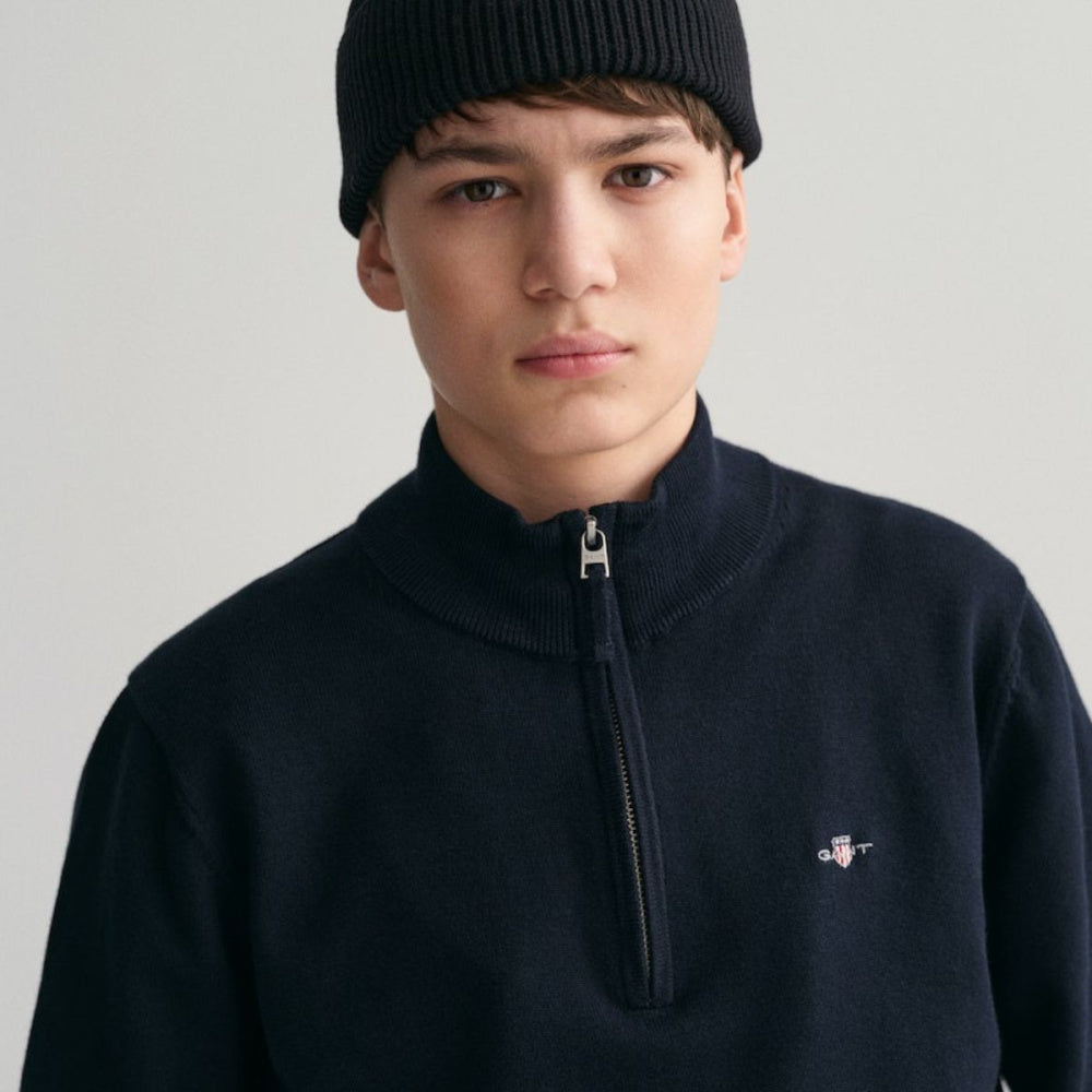Gant - Genser Jr Shield Half Zip Evening Blue