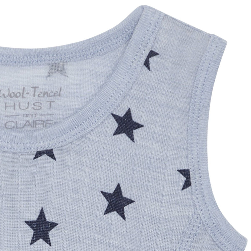 Hust And Claire - Singlet Ull og Lyocell Fecel Ever Blue
