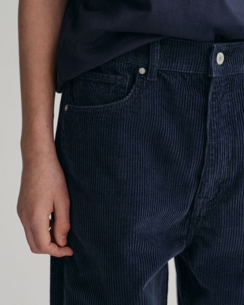 Gant - Bukse Cord Loos Fit Evening Blue Jr