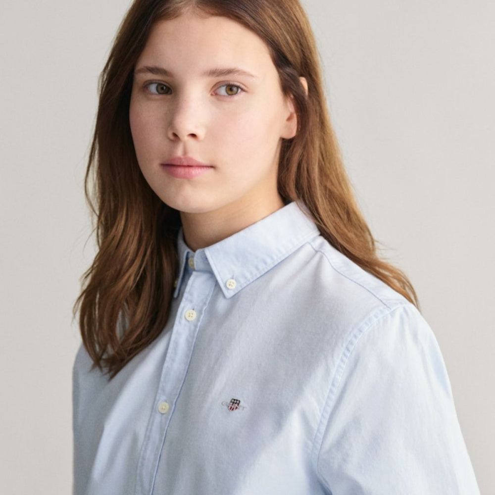 Gant - Skjorte Jr Shield Oxford Capri Blue