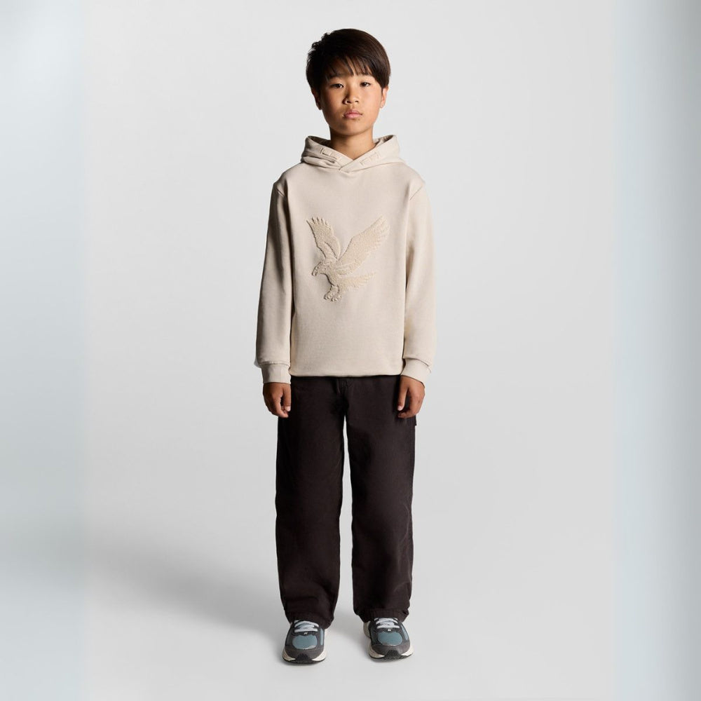 Lyle & Scott - Hettegenser Towelling Eagle Pullover Hoodie Putty