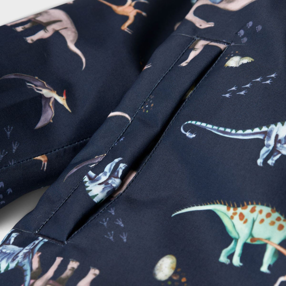 Name It - Vinterdress Snow10 Dark Sapphire Dinosaur