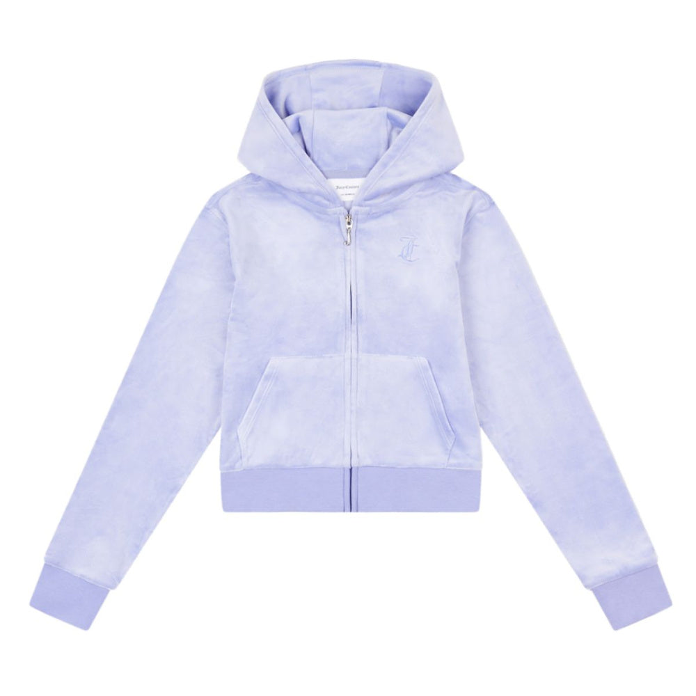 Juicy Couture - Velourjakke Tonal Zip Thru Hoodie Jacaranda