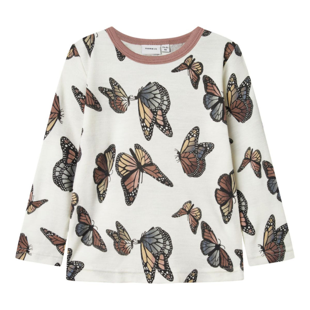 Name It - Ulltrøye Willitus Snow White Butterfly
