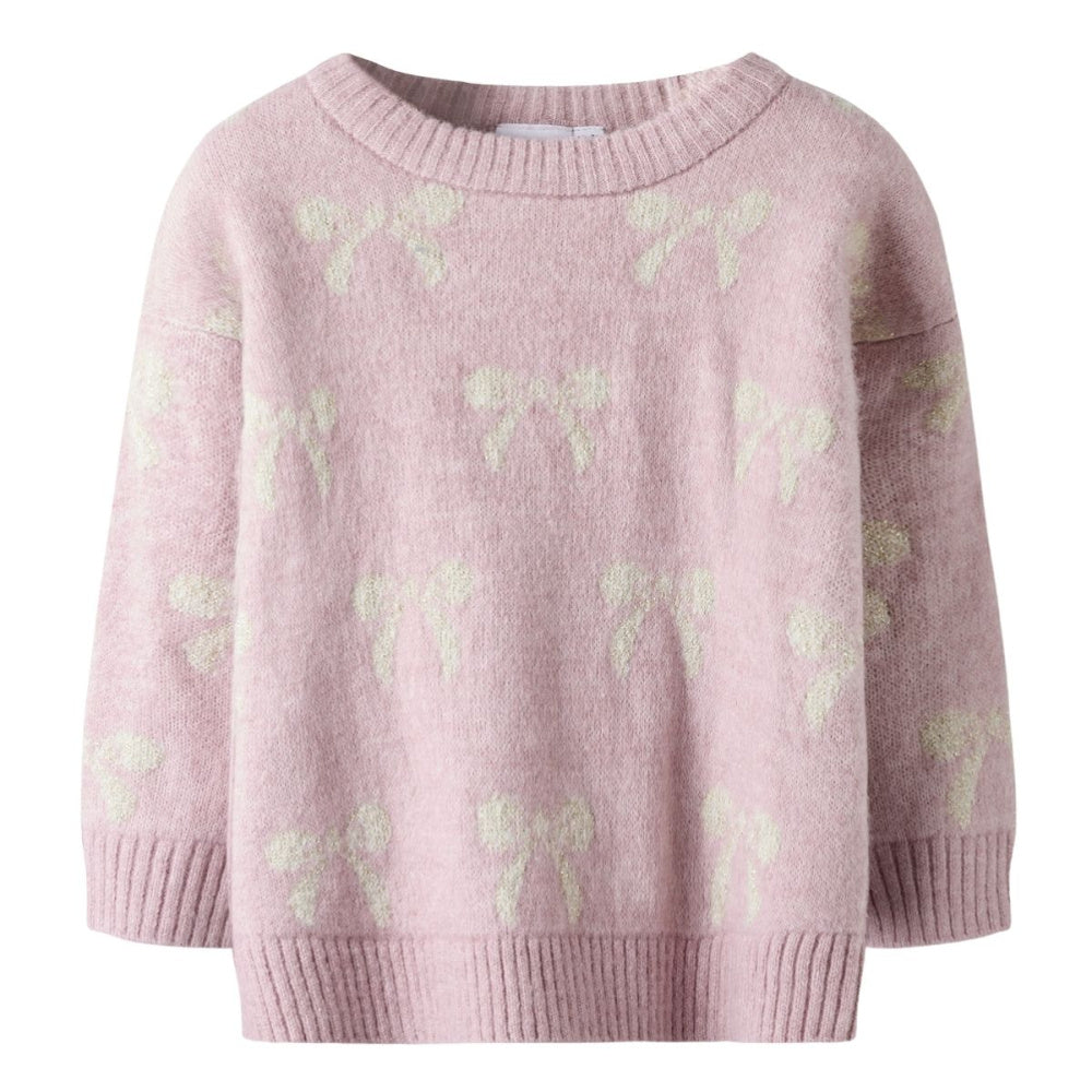 Name It - Genser Knit Senya Bow Keepsake Lilac