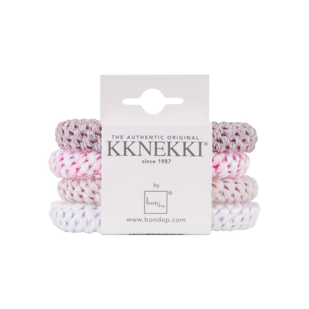Kknekki - Hårstrikk 4 pk Bundle 49 Rosa Mix