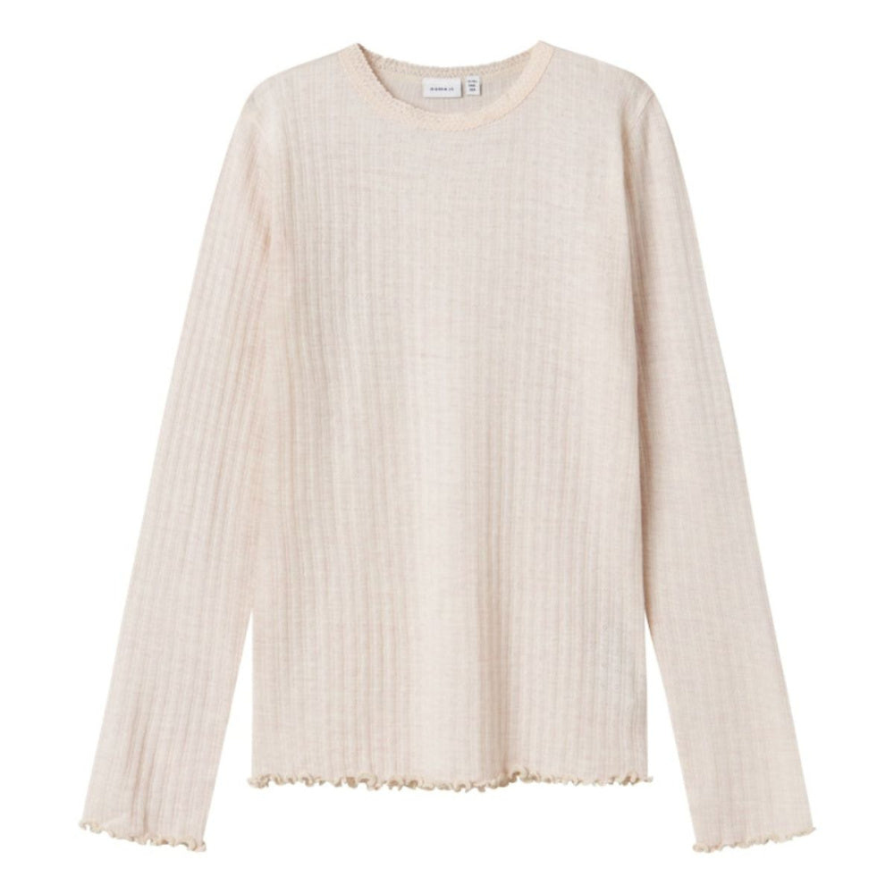 Name It - Trøye i Ull og Silke Jr Rib Wossa Lilac Ash