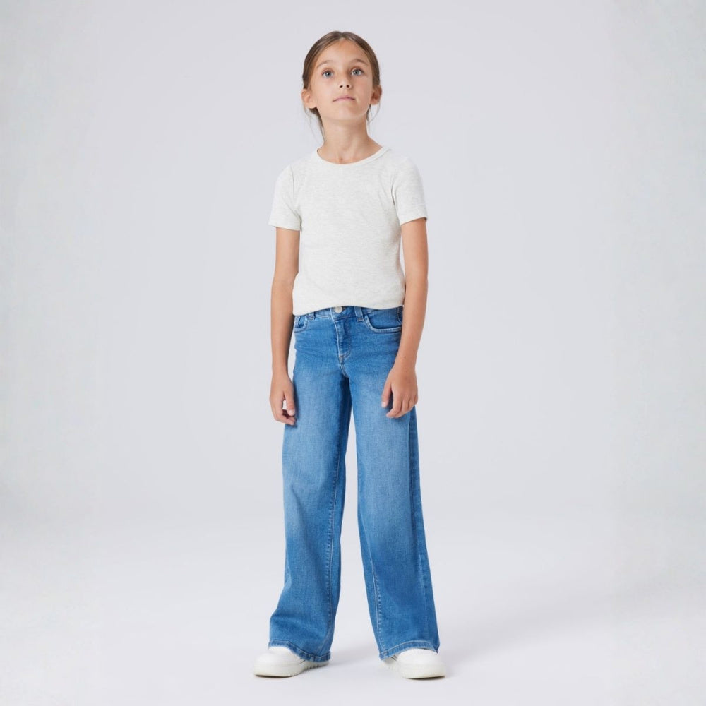 Name It - Jeans Bukse Polly X-Wide Medium Blue Denim