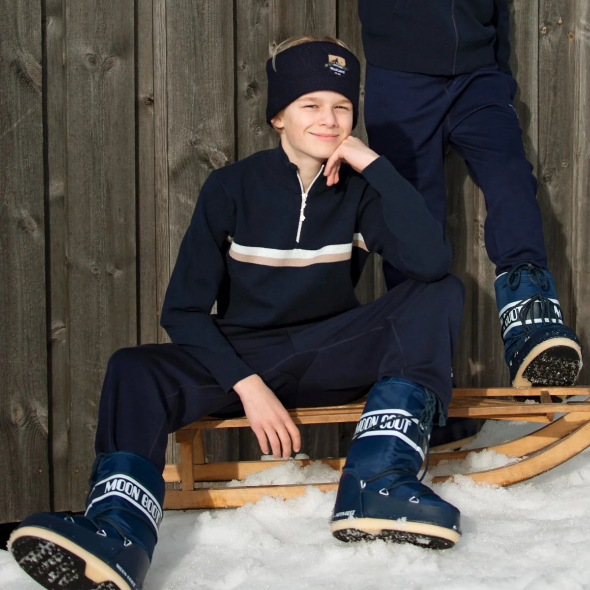 WoolLand - Genser Hemsedal Half-Zip Dark Blue