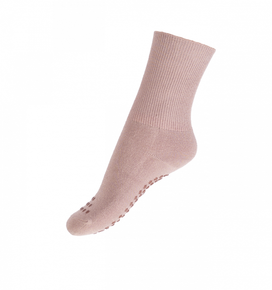 Nordic Kids - Sokker Bambus 2pk Anti-Skli Rosa/ Grå